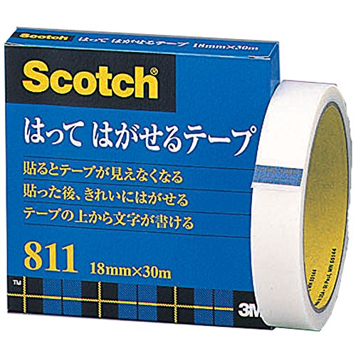 スリーエム(3M) 3M スコッチ はってはがせるテープ 紙箱入り 18mm×30m