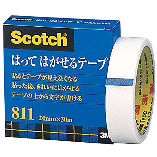 3M スコッチ はってはがせるテープ 24mm×30m 芯76mm 紙箱入り 811-3-24