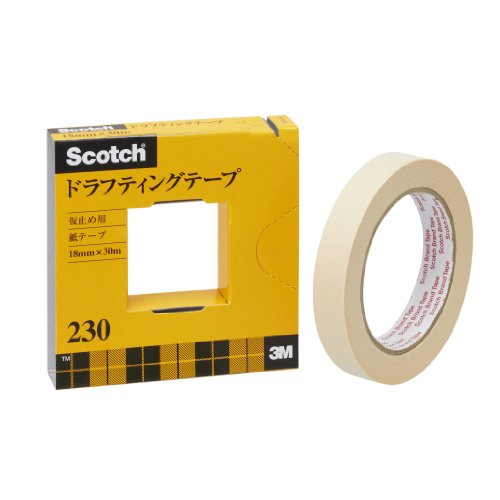 3M スコッチ ドラフティングテープ 18mm×30m カッター付 紙箱入り 230-3-18