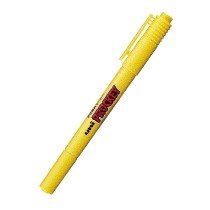 uni プロッキー 黄 ツインタイプ(極細+細字) 三菱鉛筆 4902778597385