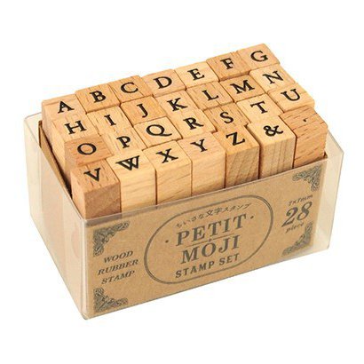 こどものかお KODOMO NO KAO 1228-016 [プチ文字スタンプセット 小 アルファベット大文字1]