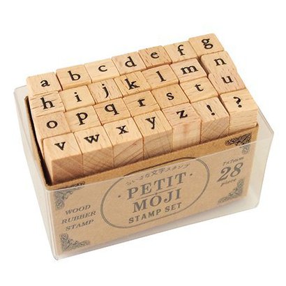 こどものかお KODOMO NO KAO 1228-017 [プチ文字スタンプセット 小 アルファベット小文字]