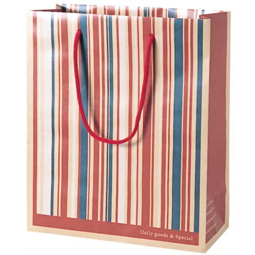 Red and discount white striped bag