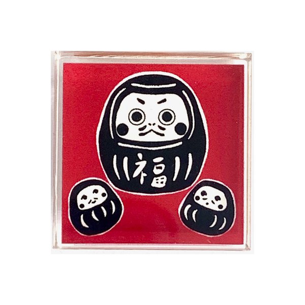 サンビー tomik-clear1 [とみこはんアクリルスタンプ ちいさな福招き だるまトリオ]