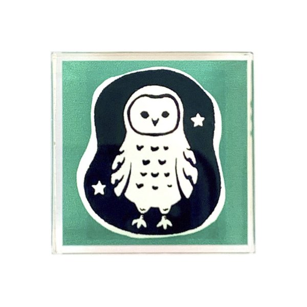 サンビー tomik-clear5 [とみこはんアクリルスタンプ ちいさな福招き みまもりふくろう]