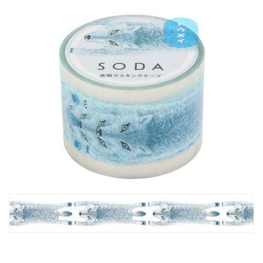 SODA 透明マスキングテープ  ウルフ (30mm) CMT30-015 KINGJIM キングジム