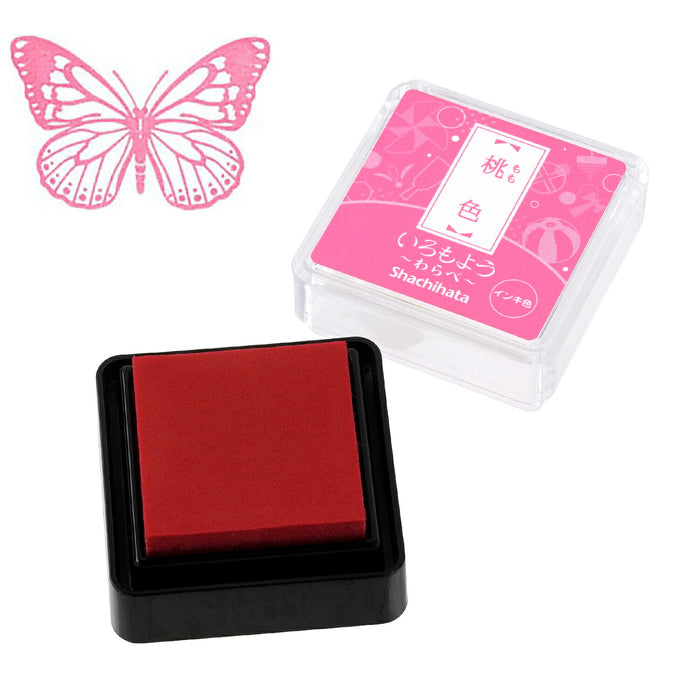 いろもよう　わらべ(25×25mm) 桃色(ももいろ) シヤチハタ HAC-S1-LP  シャチハタ 67046 Shachihata