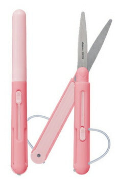 Reimei Fujii Easy-to-cut pen-shaped scissors "Pen Cut" Rounded smart design x cute bicolor SH721P Pink