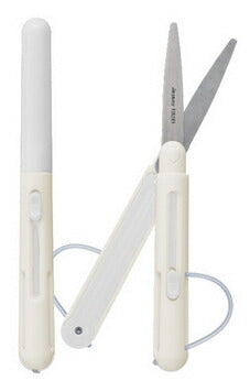 Reimei Fujii Leicht zu schneidende stiftförmige Schere „Pen Cut“ Abgerundetes, elegantes Design x süßes Bicolor SH721W Weiß
