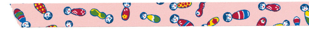 Kurashiki Design Yonagado Masking Tape Kokeshi-chan 1 Volume Pack (Rose)