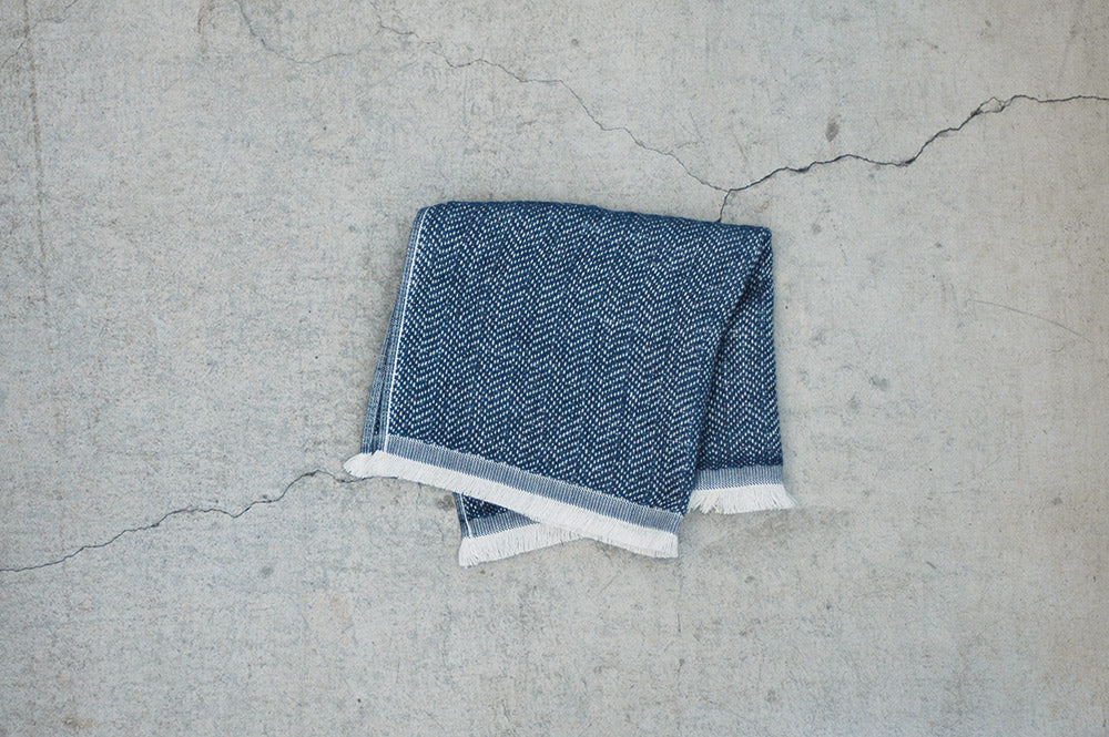 Kurashiki Design Herringbone Gauze Mini Semua (Biru)