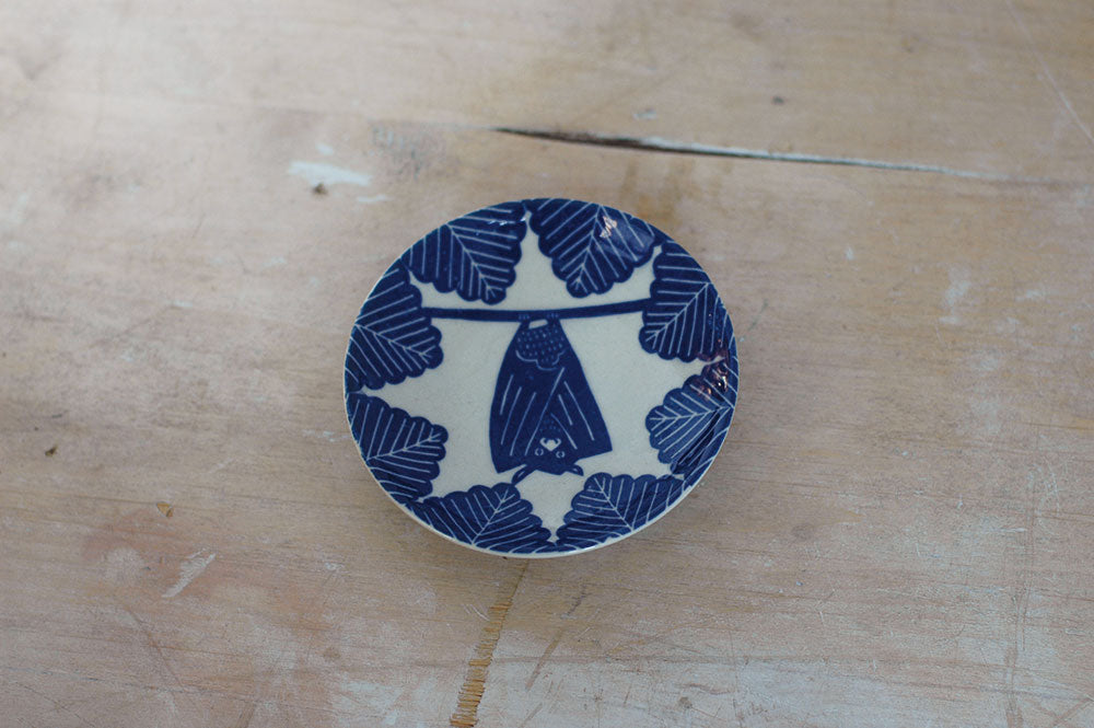 Kurashiki design kata kata stamp hand small plate (hanging)