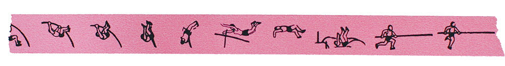 倉敷意匠 棒高跳び マスキングテープ 1巻パック(ピンク)