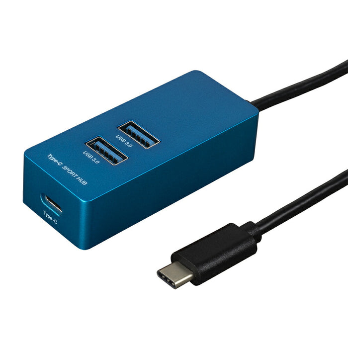 Ｔｙｐｅ－Ｃ／ＵＳＢ３．１Ｇｅｎ１／３ポートハブ／３０㎝／ブルー　ナカバヤシ UH-C3133BL