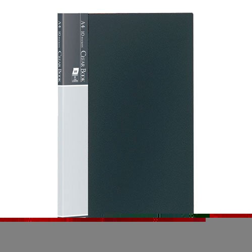 Nakabayashi Clear Book / Colore di base A4 Size 10p / Black CBE1031D