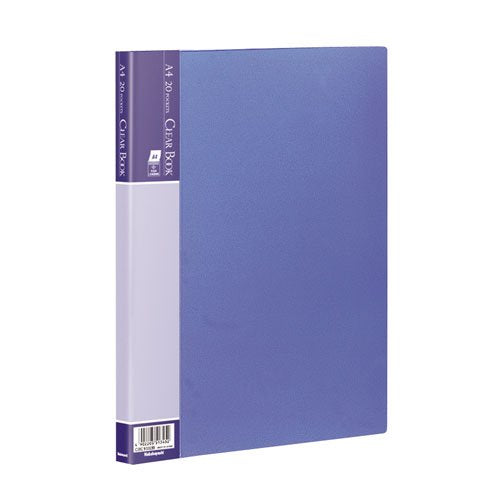 NAKABAYASHI Clear Book / Basic Color A4 size 20P / Blue CBE1032B