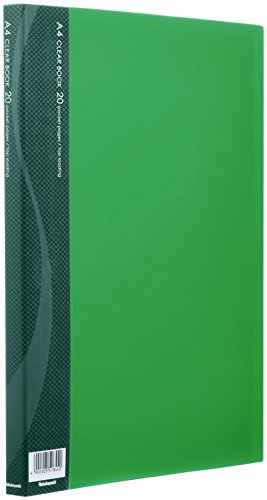 Nakabayashi Clear Book / Basic Color A4 Size 20P / Green CB1032G -N