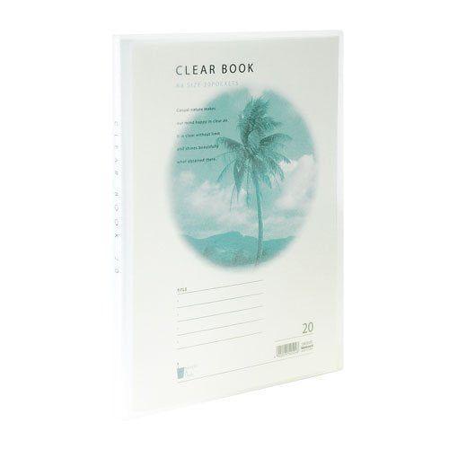 Nakabayashi Clear Book / Water Color A4 Size 20p / Clear CBE3032C