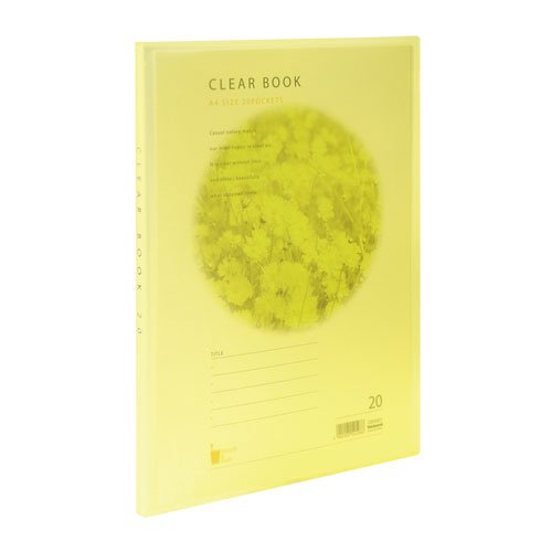 Nakabayashi Clear Book / Water Color A4 Size 20p / giallo CBE3032Y
