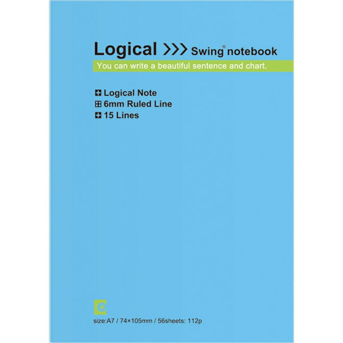 ﾉ-A703Bスイング・ロジカル　カラーノート　A7　ブルー ナカバヤシ