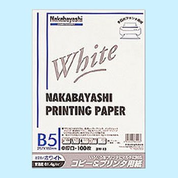 Ｎａｋａｂａｙａｓｈｉ（ナカバヤシ）コピー＆ワープロ用紙ワイヤードット式　Ｂ５　ホワイト　ヨＷ－１３