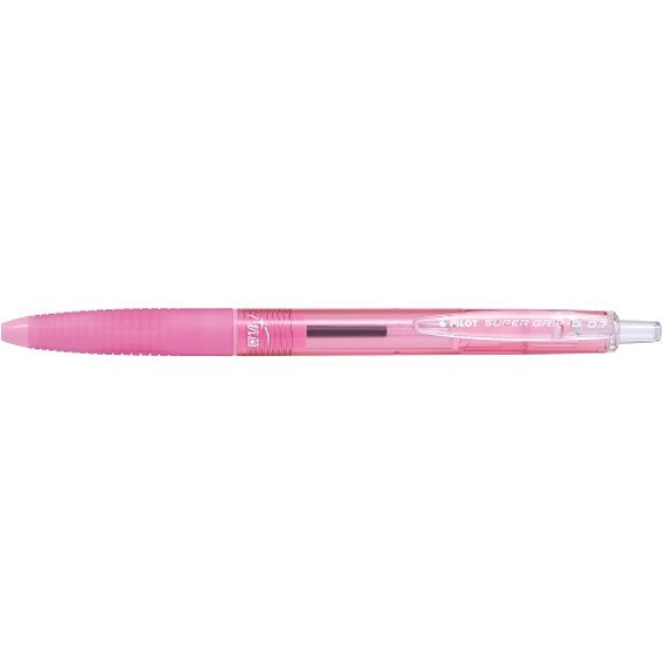 PILOT BSGK-10FK-CP [Super Grip G Antibiotic Specification Oil-Based Pen 0.7mm Fine Point Black Ink Clear Pink] (10 ชุด)