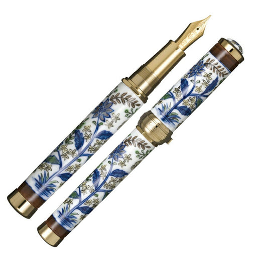 有田焼創業400年記念万年筆 染錦更紗手花蝶紋（源右衛門窯製）金ペン先　中字（M）10-2550-400 セーラー万年筆