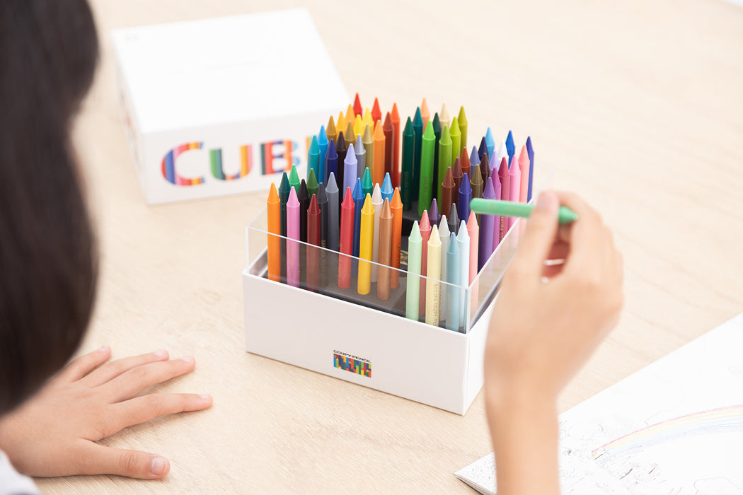 [限定生産品] クーピーペンシルキューブボックス７２色セット ホワイト FY72BOX-WH サクラクレパス